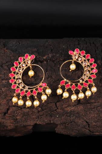 Pink stone Earrings