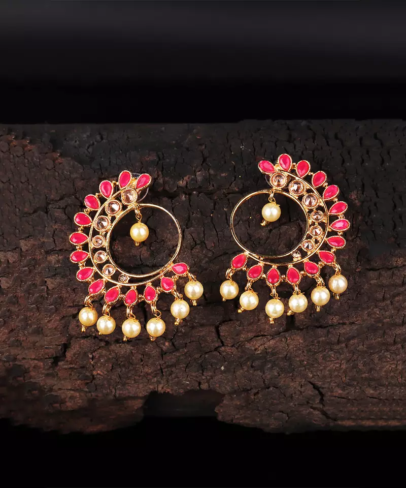 Pink stone Earrings