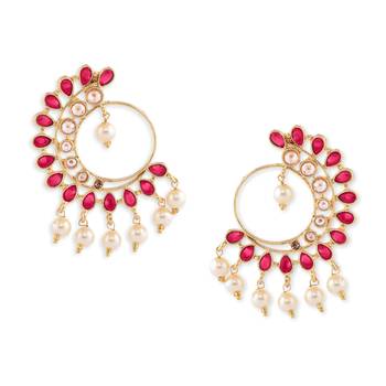 Pink stone Earrings 3