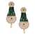 Green Beaded Traditional Design Earrings