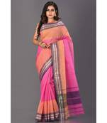 multicolor plain Cotton saree