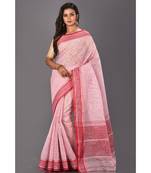 white plain Cotton saree