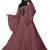 Justkartit Women'S Peach Color Outdoor Wear Plain Nida Umbrella Abaya Burka With Chiffon Hijab 