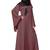 Justkartit Women'S Peach Color Outdoor Wear Plain Nida Umbrella Abaya Burka With Chiffon Hijab 