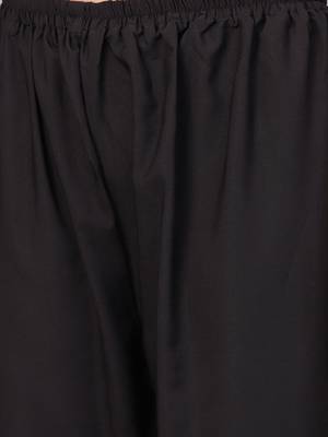 Women's Poly Crepe Red & Black Printed A-Line Kurta Palazzo Sets 4