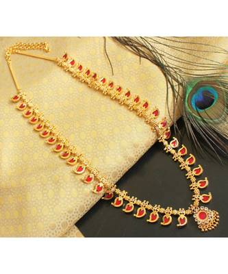 Beautiful Red Gold Plated Mango Designer Short Haar 1