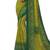 Green printed chiffon saree with blouse