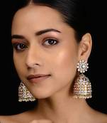 Dual Tone Victorian Polki Jhumkis
