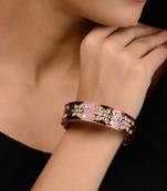 Red Gold Tone Meenakari Bangle
