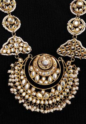 Gold Tone Kundan Inspired Necklace
 3
