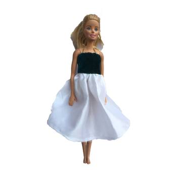 White plain net kids frocks 4