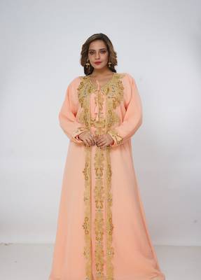 Dubai Kaftan Women Dress Long Gown Farasha Morocco Wear 1