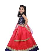 Pink lace silk stitched lehenga