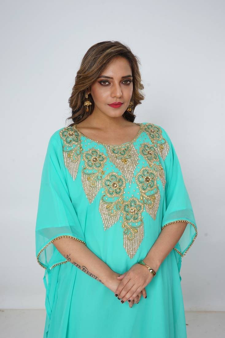 Dubai Kaftan Women Dress Long Gown Farasha Morocco Wear