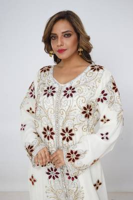 Dubai Kaftan Women Dress Long Gown Farasha Morocco Wear 4