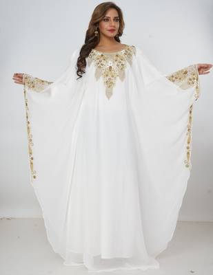 Dubai Kaftan Women Dress Long Gown Farasha Morocco Wear 1