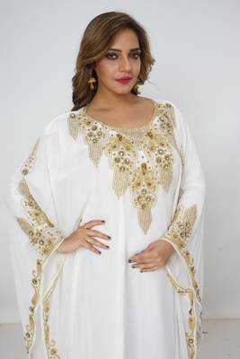 Dubai Kaftan Women Dress Long Gown Farasha Morocco Wear 4