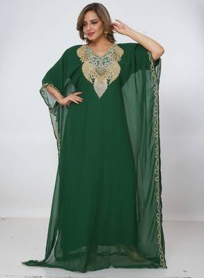 Dubai Kaftan Women Dress Long Gown Farasha Morocco Wear 2