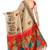 Beige Printed Art Silk Saree With Blouse