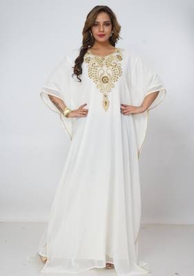 Dubai Kaftan Women Dress Long Gown Farasha Morocco Wear 1