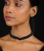 Black Crystal Choker Necklace
