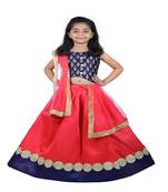 Pink Lace Silk Stitched Lehenga