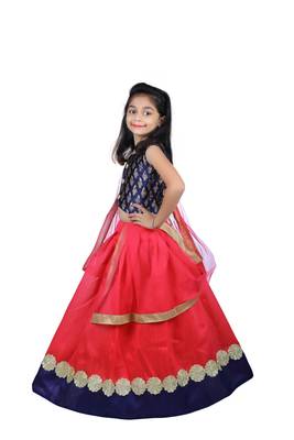 Pink Lace Silk Stitched Lehenga 2