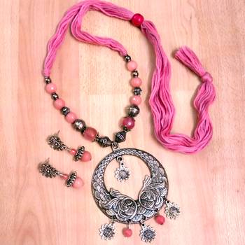 Pink Agate Necklaces 1