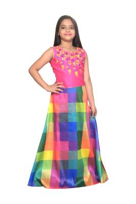 yellow printed Polyester Stitched lehenga choli 2
