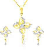Gold cubic zirconia pendants