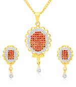 Gold cubic zirconia pendants