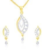 Gold cubic zirconia pendants