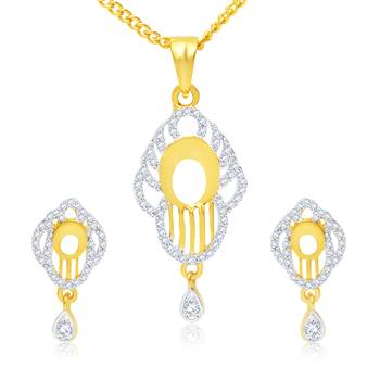 Gold cubic zirconia pendants 1