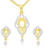 Gold cubic zirconia pendants