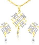 Gold cubic zirconia pendants