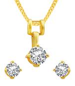 Gold cubic zirconia pendants