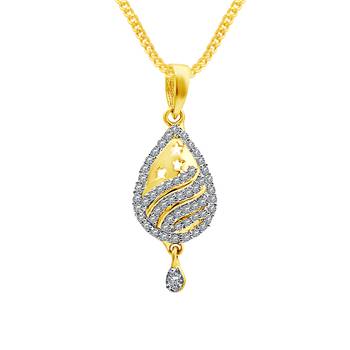 Gold cubic zirconia pendants 2