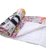 Reme Digital Printed Organic Cotton Quilt Blanket Multicolor Jaipuri Razai