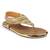 Do Bhai gold Flat Sandal For Women