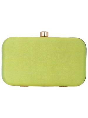Ethnique Embroidered Party Clutch Parrot Green & Gold 3