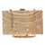 Ethnique Beaded and Embroidered Party Clutch Peach & Gold