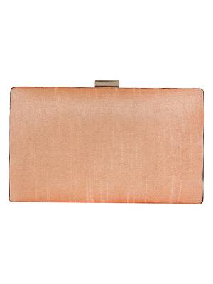 Ethnique Beaded and Embroidered Party Clutch Peach & Gold 3