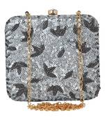 Ethnique Sequines Party Clutch Silver & Gold
