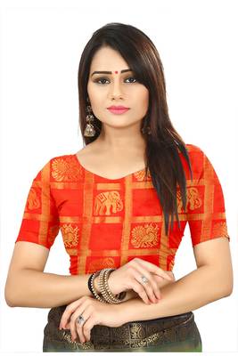 Navy blue woven patola saree with blouse 4