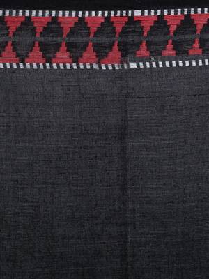 Black Viscose Rayon Woven Design Scarf 3