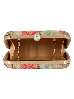 Geomet Embroidered Party Clutch Multi 5