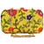Ethnique Embroidered Party Clutch Bag Yellow & Multi