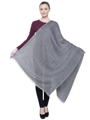 Black & natural Viscose cotton Striped Woven Design Stole 3