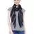 Navy & Black Viscose Rayon Striped Woven Design Scarf