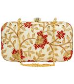 Ethnique Embroidered Party Clutch Bag Gold & Multi